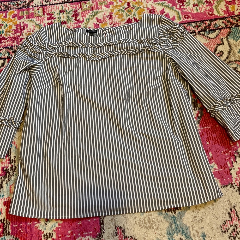 Black and White Blouse